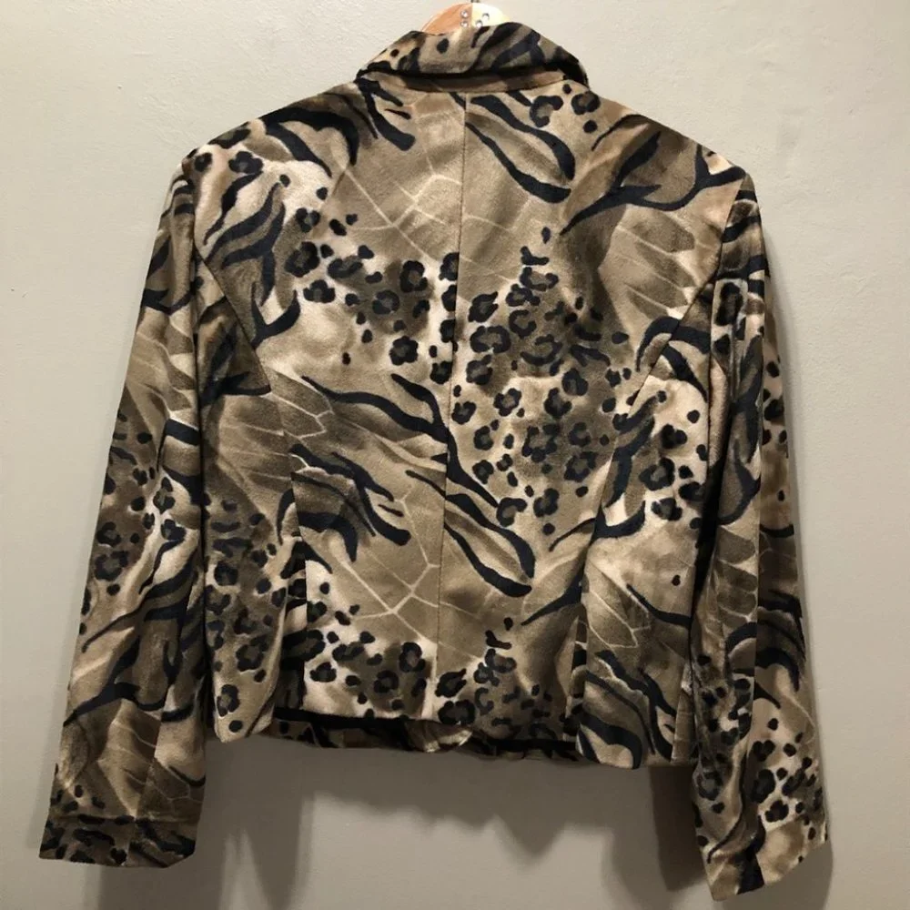{Allison Taylor} Vintage Tiger Print Fur Coat